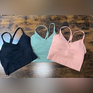Womens Sports Bras Crop Tops Tank Gym Camisole Workout Bras Longline